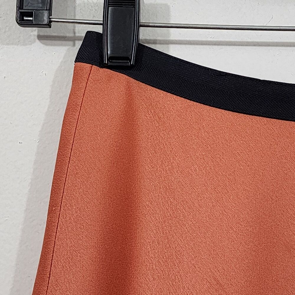 A Loves A Dillard's Long Pull-on Satin Maxi Skirt Rust Orange A-line Womens XS - Picture 4 of 16